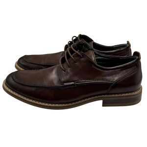Oliver Mason Tyler Shoes Men's 9.5 Brown Leather Look‎ Oxford Dress Casual Lace